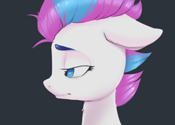 Size: 3512x2512 | Tagged: safe, artist:kovoranu, zipp storm, pegasus, pony, g5, black background, bust, female, floppy ears, high res, mare, simple background, solo, tired