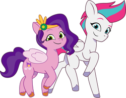 Size: 2219x1719 | Tagged: safe, pipp petals, zipp storm, pegasus, pony, 2024 franchise overview, g5, my little pony: tell your tale, official, duo, duo female, female, mare, siblings, simple background, sisters, transparent background