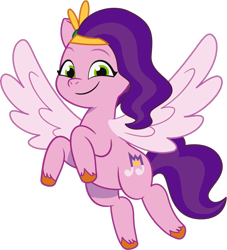 Size: 688x758 | Tagged: safe, pipp petals, pegasus, pony, 2024 franchise overview, g5, my little pony: tell your tale, official, female, flying, mare, simple background, solo, transparent background