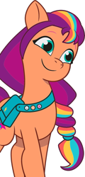 Size: 645x1343 | Tagged: safe, sunny starscout, earth pony, pony, 2024 franchise overview, g5, my little pony: tell your tale, official, female, mane stripe sunny, mare, simple background, solo, transparent background