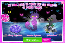Size: 1957x1297 | Tagged: safe, gameloft, idw, nightmare forces, g4, my little pony: magic princess, advertisement, costs real money, english, idw showified, introduction card, magic coins, mobile game, nightmare creature, numbers, sale, solo, statue, text, unnamed character, unnamed nightmare forces
