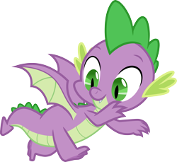 Size: 3277x3000 | Tagged: safe, artist:cloudy glow, spike, dragon, father knows beast, g4, .ai available, high res, simple background, solo, transparent background, vector, winged spike, wings