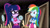 Size: 3072x1727 | Tagged: safe, screencap, rainbow dash, sci-twi, twilight sparkle, human, equestria girls, equestria girls specials, g4, my little pony equestria girls: movie magic, clothes, crossed arms, cutie mark on clothes, duo, duo female, female, frown, geode of super speed, geode of telekinesis, glasses, jewelry, looking at each other, looking at someone, magical geodes, necklace, ponytail