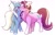 Size: 1696x1099 | Tagged: safe, alternate version, artist:ephemeralmoth, starlight glimmer, trixie, pony, unicorn, g4, blushing, female, heart, lesbian, open mouth, ship:startrix, shipping, simple background, smiling, white background