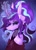 Size: 2500x3500 | Tagged: safe, artist:namiiarts, starlight glimmer, pony, unicorn, g4, bust, clothes, collar, goth, high res, ipod, magic, makeup, solo