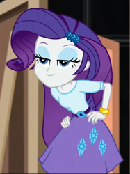 Size: 961x1288 | Tagged: safe, screencap, rarity, human, equestria girls, equestria girls specials, g4, my little pony equestria girls: movie magic, clothes, cropped, female, lidded eyes, sexy, skirt, solo