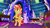 Size: 3072x1727 | Tagged: safe, screencap, starlight glimmer, sunset shimmer, pony, unicorn, equestria girls, equestria girls specials, g4, mirror magic, bag, bipedal, book, duo, duo female, female, frown, mare, saddle bag, smiling, twilight's castle
