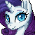 Size: 50x50 | Tagged: safe, artist:doekitty, part of a set, rarity, pony, g4, animated, bust, duckface, icon, pixel art, simple background, solo, transparent background