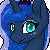 Size: 50x50 | Tagged: safe, artist:doekitty, part of a set, princess luna, pony, g4, animated, bust, icon, pixel art, sad, simple background, solo, teary eyes, transparent background