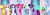 Size: 1820x563 | Tagged: safe, composite screencap, edit, edited screencap, editor:incredibubbleirishguy, screencap, applejack, fluttershy, pinkie pie, rainbow dash, rarity, spike, twilight sparkle, alicorn, pony, equestria girls, g4, my little pony equestria girls, crystal empire, mane seven, mane six, panorama, twilight sparkle (alicorn)