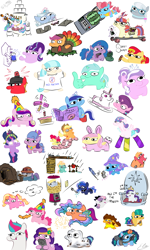 Size: 4134x6890 | Tagged: safe, artist:elovital, alphabittle blossomforth, apple bloom, applejack, big macintosh, cheese sandwich, coco pommel, cup cake, derpy hooves, diamond tiara, fluttershy, hitch trailblazer, izzy moonbow, luster dawn, lyra heartstrings, maud pie, minuette, misty brightdawn, moondancer, pinkie pie, pipp petals, princess cadance, princess celestia, princess flurry heart, princess luna, queen haven, rainbow dash, rarity, scootaloo, shining armor, silver spoon, sprout cloverleaf, starlight glimmer, sugar belle, sunny starscout, sunset shimmer, sweetie belle, trixie, twilight sparkle, zephyr breeze, zipp storm, alicorn, earth pony, human, pegasus, pony, unicorn, worm, equestria girls, g4, g5, adorawat, apple, artificial horn, artificial wings, augmented, bedsheet ghost, big crown thingy, bunny suit, cake, campfire, candle, cellphone, clothes, cool s, crown, cute, cutie mark crusaders, diadem, element of generosity, element of honesty, element of kindness, element of laughter, element of loyalty, element of magic, elements of harmony, fireworks, food, fork, glasses, glowing, glowing horn, gun, hand, handgun, hat, headband, helmet, help me, horn, jewelry, lighter, lustie, magic, magic aura, magic hands, magic horn, magic wings, mane five, mane six, mane six (g5), menu, microwave, mine, mining helmet, open mouth, open smile, party hat, party horn, pencil, phone, pickaxe, pistol, popcorn, race swap, regalia, scootachicken, scuba gear, shirt, silly, silly pony, simple background, skateboard, smartphone, smiling, squatpony, suddenly hands, sunnycorn, t-shirt, thought bubble, throne, thumbs up, tiara, toilet, toilet paper, turkey costume, twiggie, unicorn twilight, wall of tags, wat, watermelon, white background, wings