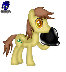 Size: 3840x4154 | Tagged: safe, artist:damlanil, oc, oc only, oc:ferb fletcher, pegasus, pony, bdsm, bondage mask, clothes, commission, hood, latex, male, male oc, rubber, shiny, show accurate, simple background, solo, stallion, transparent background, vector, wings