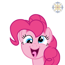 Size: 2000x2000 | Tagged: safe, artist:r4hucksake, pinkie pie, earth pony, pony, g4, base used, high res, simple background, solo, transparent background