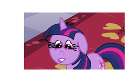 Size: 1250x730 | Tagged: safe, edit, edited screencap, screencap, twilight sparkle, pony, unicorn, g4, the crystal empire, bad cropping, bad edit, female, mare, nightmare fuel, op can't let go, op is a duck, op is trying to start shit, op is trying to start shit so badly that it's kinda funny, op needs to stop