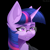 Size: 1024x1024 | Tagged: safe, artist:villjulie, twilight sparkle, ambiguous race, pony, g4, black background, bust, glasses, mlp-rd, simple background, solo