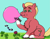 Size: 2489x1960 | Tagged: safe, artist:puffydearlysmith, sprout cloverleaf, earth pony, pony, g5, blowing bubblegum, bubblegum, cellphone, chest fluff, chubby, clover, food, four leaf clover, grass, gum, male, phone, smartphone, solo, stallion, unshorn fetlocks