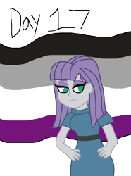 Size: 3000x4030 | Tagged: safe, artist:ktd1993, maud pie, human, equestria girls, g4, asexual pride flag, pride, pride flag, simple background, solo, transparent background