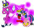 Size: 3000x2500 | Tagged: safe, artist:fanvideogames, twilight sparkle, alicorn, bird, cockatoo, demon, pony, g4, angry birds, cuphead, cuphead (character), female, galah, high res, hypno eyes, hypnosis, hypnotized, kaa eyes, male, simple background, stella (angry birds), transparent background, twilight sparkle (alicorn)