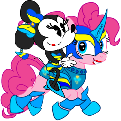 Size: 894x894 | Tagged: safe, artist:fanvideogames, pinkie pie, g4, armor, armored pony, disney, female, minnie mouse, simple background, transparent background