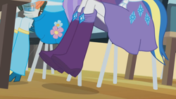 Size: 1280x720 | Tagged: safe, screencap, rarity, human, equestria girls, g4, my little pony equestria girls, boots, boots shot, cafeteria, glass of water, legs, pictures of legs, shoes, wondercolts uniform