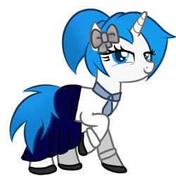 Size: 1280x1280 | Tagged: artist needed, source needed, safe, pony, unicorn, anna, clothes, fil, raised hoof, simple background, skirt, solo, suti, white background