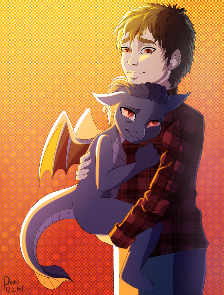 3146486 - safe, artist:pearl123_art, oc, dragon, human, fanfic:the lost  element, clothes, fanfic art, father, father and child, father and son,  glowing, gradient background, holding up, loving gaze, male, offspring,  parent:oc, parent:princess ember,