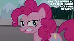 Size: 2000x1125 | Tagged: safe, edit, edited screencap, editor:quoterific, screencap, pinkie pie, earth pony, pony, g4, the one where pinkie pie knows, solo