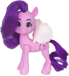 Size: 306x338 | Tagged: safe, pipp petals, pegasus, pony, 2024 franchise overview, g5, official, brushable, female, mare, photo, simple background, solo, toy, transparent background