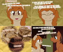 Size: 1442x1192 | Tagged: safe, artist:dougboard, oc, oc only, oc:buttermilk (jitterbug-cafe), oc:dusty (jitterbug-cafe), pony, tumblr:jitterbug cafe, brownie, female, food, male, mare, stallion