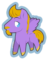 Size: 626x775 | Tagged: safe, artist:dougboard, oc, oc only, oc:purple haze, pegasus, pony, chibi, male, male oc, simple background, solo, stallion, transparent background