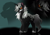 Size: 3200x2220 | Tagged: safe, kaiju pony, pony, unicorn, fanfic:the bridge, angry, blue background, crooked horn, fanfic art, fire, godzilla, godzilla (series), godzilla junior, high res, horn, male, ponified, pose, red sclera, reflection, shadow, simple background, solo, stallion