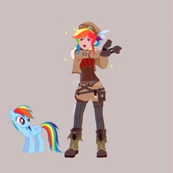 Size: 1024x1024 | Tagged: safe, artist:cryweas, rainbow dash, human, g4, humanized