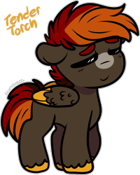 Size: 1213x1518 | Tagged: safe, artist:sexygoatgod, oc, oc only, oc:tender torch, pegasus, pony, adoptable, chibi, male, male oc, sale, simple background, solo, transparent background