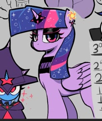 Size: 1019x1199 | Tagged: safe, artist:ponconcarnal, twilight sparkle, alicorn, pony, g4, goth, looking at you, makeup, solo, twilight sparkle (alicorn)