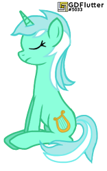 Size: 234x374 | Tagged: safe, artist:thread8, lyra heartstrings, pony, unicorn, g4, eyes closed, sad, simple background, sitting, solo, transparent background, watermark