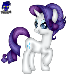 Size: 3840x4154 | Tagged: safe, artist:damlanil, rarity, pony, unicorn, g4, bedroom eyes, eyeshadow, female, horn, makeup, mare, raised hoof, show accurate, simple background, solo, transparent background, vector