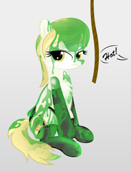 Size: 2204x2881 | Tagged: safe, artist:rainbowšpekgs, oc, oc:sunny northfleet, pegasus, pony, annoyed, clothes, female, garter belt, high res, mare, mare oc, pegasus oc, rope, simple background, slimed, socks, stockings, thigh highs