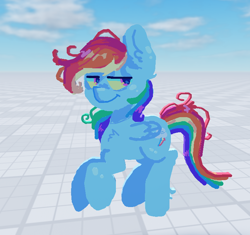 Size: 742x698 | Tagged: safe, artist:kreeeeeez, rainbow dash, pegasus, pony, g4, lineless, smiling, smirk, solo