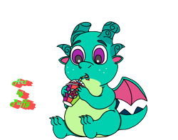 Size: 2500x1968 | Tagged: safe, artist:puffydearlysmith, sparky sparkeroni, dragon, g5, baby, baby dragon, chubby, drink, drinking, drinking straw, freckles, male, simple background, smoothie, solo, transparent background