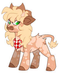 Size: 3114x3660 | Tagged: safe, artist:crazysketch101, oc, oc only, oc:sweet tea, cow, bandana, cloven hooves, cowboy hat, hat, high res, simple background, solo, transparent background