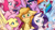 Size: 1280x720 | Tagged: safe, artist:mscolorsplash, braeburn, fluttershy, pinkie pie, rainbow dash, rarity, twilight sparkle, alicorn, earth pony, pegasus, pony, unicorn, g4, abstract background, blushing, braeburn gets all the mares, braepie, female, harem, male, mare, rariburn, ship:braedash, ship:braeshy, ship:twiburn, shipping, stallion, straight, twilight sparkle (alicorn)