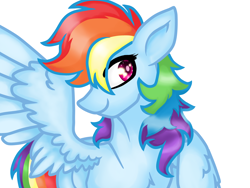 Size: 4000x3000 | Tagged: safe, artist:ponettedefeu, rainbow dash, pegasus, pony, g4, simple background, solo, white background