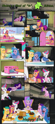 Size: 4000x9000 | Tagged: safe, edit, edited screencap, screencap, hitch trailblazer, izzy moonbow, kenneth, pipp petals, queen haven, sunny starscout, zipp storm, bird, earth pony, pegasus, pony, seagull, unicorn, g5, making a meal of it, my little pony: tell your tale, nightmare roommate, on your cutie marks, spoiler:g5, spoiler:my little pony: tell your tale, spoiler:tyts01e04, spoiler:tyts01e18, spoiler:tyts01e35, absurd file size, absurd resolution, apron, bag, bags under eyes, bathroom, bathtub, blanket, book, bowl, bracelet, bread, broken, carpet, chair, clothes, coat markings, colored hooves, comic, cooking, cream sausage, crossover, crown, cup, door, dough, eating, episode needed, eyes closed, eyes open, female, flower, fluttershy's cutie mark, flying, food, friendship bracelet, glowing, glowing horn, good end, handbag, happy, happy ending, herbivore, horn, indoors, jacket, jewelry, kitchen, levitation, lights, magic, magic aura, male, mane five, mane stripe sunny, mare, mirror, multicolored hair, not what it looks like, onomatopoeia, open mouth, oven, pale belly, pillow, pinecone, pins, pipes, plant, plate, poking, pot, radiator, rainbow dash's cutie mark, rainbow hair, refrigerator, regalia, royal sisters (g5), saddle bag, satchel, sheriff's badge, siblings, sisters, sleeping, smiling, socks (coat markings), spoon, stallion, sweet bread, table, telekinesis, the green elephant, tiara, tin can, towel, twilight sparkle's cutie mark, unshorn fetlocks, waking up, wall of tags, wings