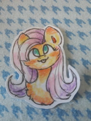 Size: 4128x3096 | Tagged: safe, artist:flower-black, fluttershy, pony, g4, bust, solo, traditional art