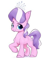 Size: 2270x2750 | Tagged: safe, artist:aquaticvibes, diamond tiara, earth pony, pony, g4, female, high res, jewelry, simple background, solo, tiara, white background