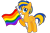 Size: 1520x1013 | Tagged: safe, artist:mlpfan3991, oc, oc only, oc:flare spark, pegasus, pony, g4, female, flag, lgbt, pride flag, pride month, simple background, smiling, solo, transparent background