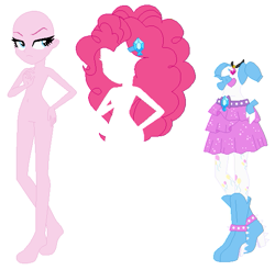 Size: 555x547 | Tagged: safe, artist:lordsfrederick778, artist:selenaede, pinkie pie, human, equestria girls, g4, alternate universe, base used, dazzling, simple background, solo, white background