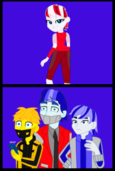 Size: 1280x1904 | Tagged: safe, artist:robertsonskywa1, human, equestria girls 10th anniversary, equestria girls, g4, animan studios, arcee, ass, axel in harlem, bumblebee (transformers), butt, cellphone, clothes, female, humanized, leggings, male, meme, mirage, optimus prime, phone, photo, sexy, shrunken pupils, sultry pose, text, transformers, transformers rise of the beasts