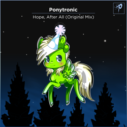 Size: 1400x1400 | Tagged: safe, artist:tidalwav-3, oc, oc only, oc:ponytronic, pegasus, pony, blushing, hat, party hat, solo, stars