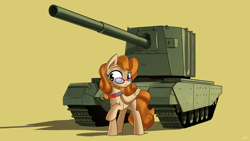 Size: 1920x1080 | Tagged: safe, artist:dori-to, oc, oc only, pegasus, pony, solo, tank (vehicle)